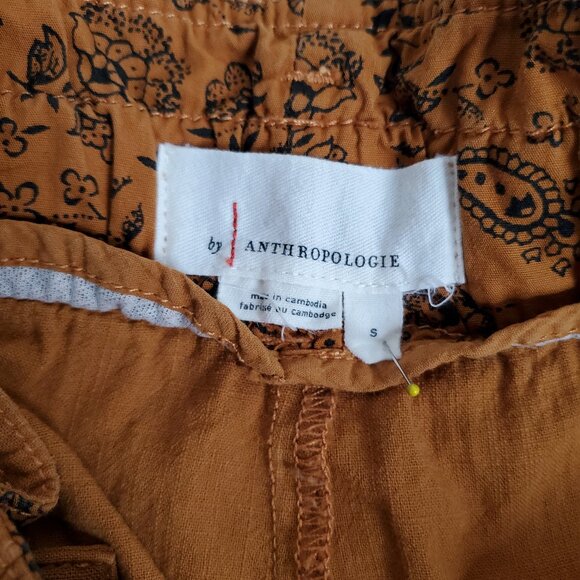 Anthropologie sz S cotton casual pants-high waist - Picture 3 of 5